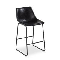 Барный стул Vermut Pranzo Чёрный VI BLACK эко-кожа