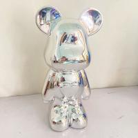 IST-CASA Статуэтка Lucky Bear (Bearbrick) IST-016, 28 см, серебряный глянцевый