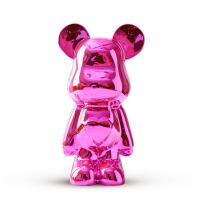 IST-CASA Статуэтка Lucky Bear (Bearbrick) IST-014, 28 см, розовый глянцевый