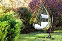 Плетеное подвесное кресло AURA Green