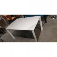 Обеденный стол Tornado 160 Pranzo Белый мрамор керамика CEMR