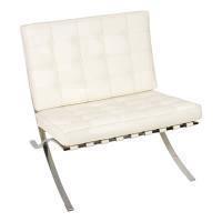 Кресло Barcelona Style Chair Белая кожа
