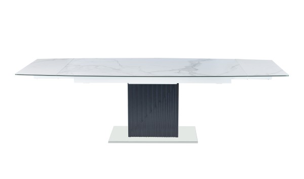 IST-CASA Стол обеденный раскладной Хлое MC22027DT, 180/260x95 см, белый мрамор