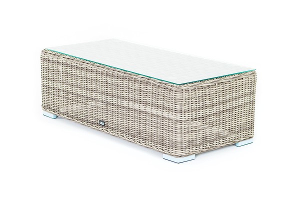 "Боно" журнальный столик из искусственного ротанга, цвет серый