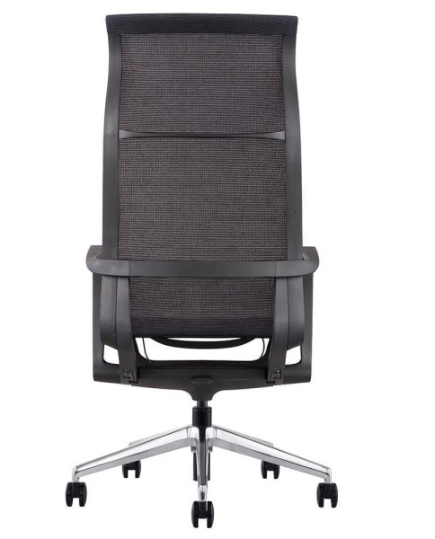 Офисное кресло Prov HB высокое черная сетка, база хром
