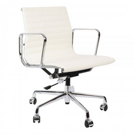 Офисное кресло Eames Style EA 117 Белая кожа