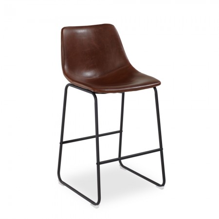 Барный стул Vermut Pranzo Тёмно-коричневый VI COFFEE эко-кожа