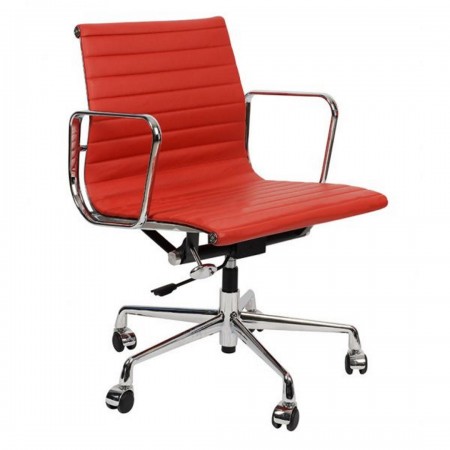 Офисное кресло Eames Style EA 117 Красная кожа