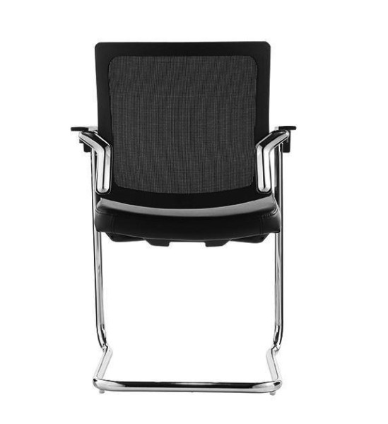 Кресло для посетителей Sling черная ткань/сетка