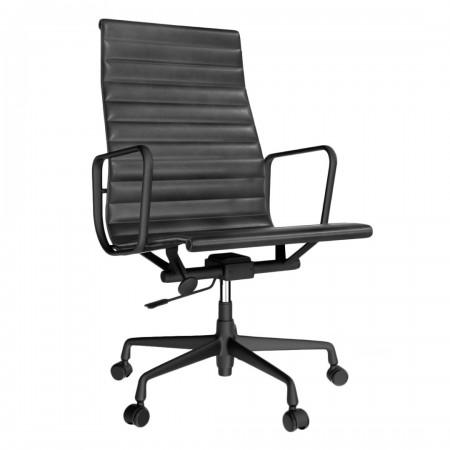 Кресло Eames Style HB Ribbed Office Chair EA 119 Total Black