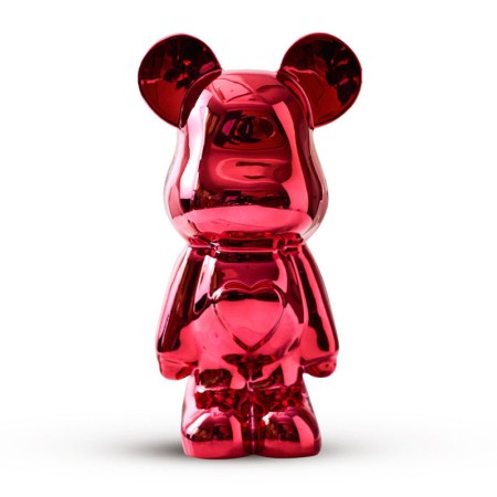 IST-CASA Статуэтка Lucky Bear (Bearbrick) IST-020, 28 см, красный глянцевый