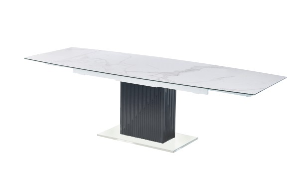 IST-CASA Стол обеденный раскладной Хлое MC22027DT, 180/260x95 см, белый мрамор
