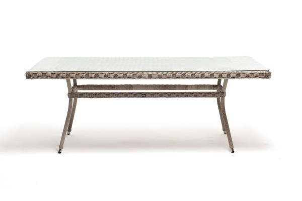 "Латте" плетеный стол из искусственного ротанга 200х90см, цвет бежевый