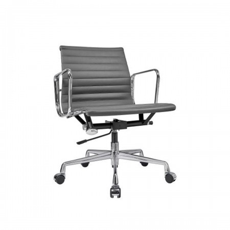 Офисное кресло Eames Style EA 117 Серая кожа